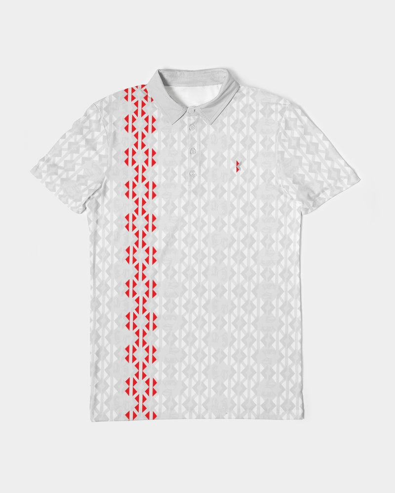 BLC Grayscale Polo - Blood Orange Accents
