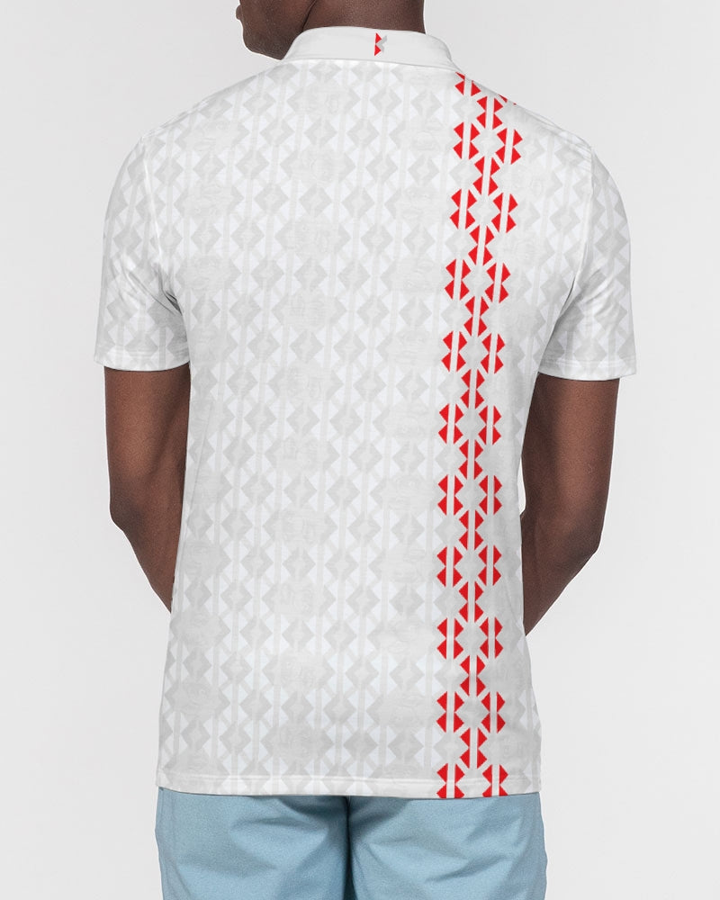BLC Grayscale Polo - Blood Orange Accents